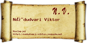 Nádudvari Viktor névjegykártya